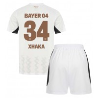 Bayer Leverkusen Granit Xhaka #34 Udebane Trøje Børn 2024-25 Kortærmet (+ Korte bukser)